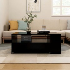 Goliraya Coffee Table Tea Table with Storage Shelf for Living Room Guest V8N3