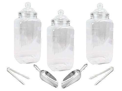 Large plastic sweet jars - large,