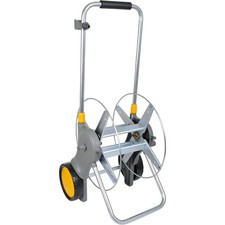 Hozelock 90m Assembled Metal Hose Cart with Wheels for Garden Watering Storage