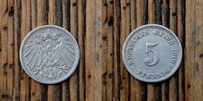 Germany 5 Pfennig 1910 D Coin