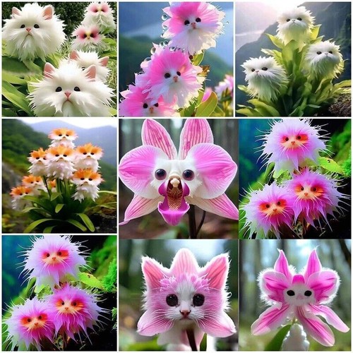 100 rare cat face orchid - 100,