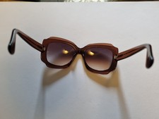 OLIVER GOLDSMITH SUNGLASSES, graduated light to dark lens, Brown Frame Vintage