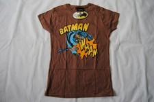 BATMAN WHAM  LADIES SKINNY T SHIRT NEW OFFICIAL DC COMICS SUPERHERO CARTOON