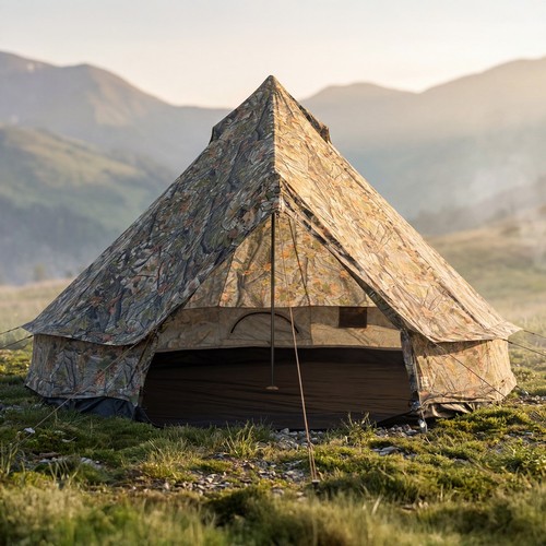 Camo bell tent - 4m,