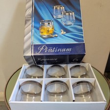RAYWARE THE PLATINUM COLLECTION SET OF 6 MIXER TUMBLERS 26cl BOXED