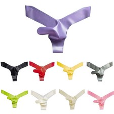 Mens Rubber Latex Elephant Nose Underwear Thongs Briefs for Night Comfort