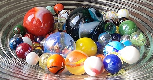 Marbles glass unique set - set, of