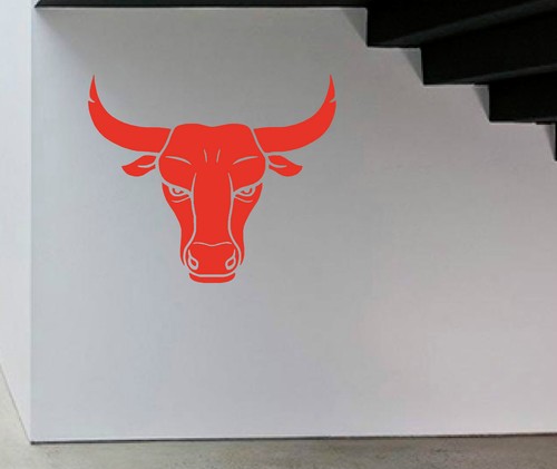 Spanish bull head vinyl wall - bull,