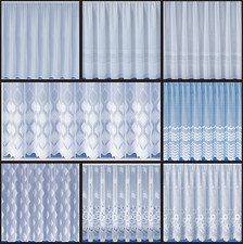 Cheap window net curtain - sold per meter - free postage - available in 11 drops