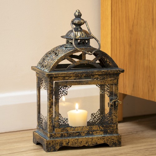 Square antique gold - square, metal