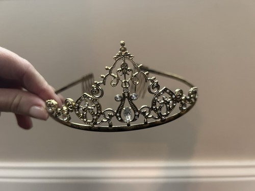 Vintage rhinestone tiara - rhinestone, w/
