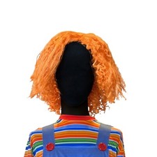 Mens Halloween Chucky Style Messy Adult Fancy Dress Ginger Cosplay Wig