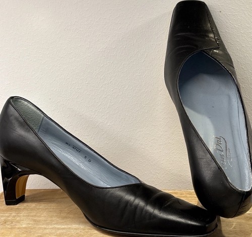 Van dal black leather court - black,