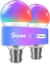 Govee Smart RGBWW Bulbs, B22, 9W, 800LM, 16M Colors, Works with Alexa & Google