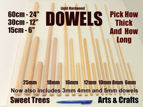 Quality wooden dowels 15cm - dowels,