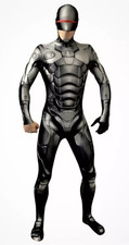 Robocop Morphsuit Mens Fancy Dress Costume Comic Con Stag Do Halloween Size L