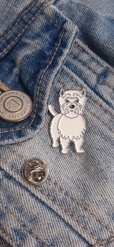 Westie dog pet pin metal - pin,, and