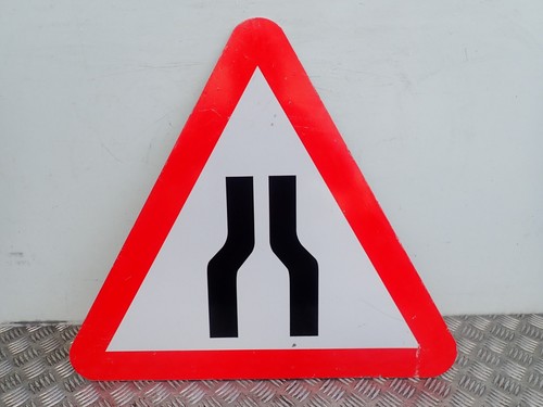 Road narrows ahead - ahead,