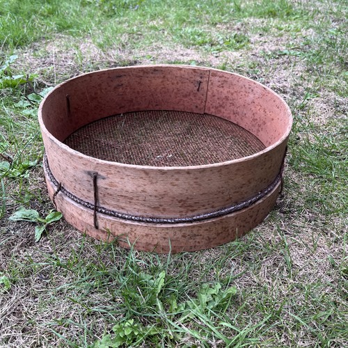 Vintage wooden garden sieve - vintage,