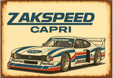 Metal Sign Ford Capri Zakspeed Rusted Look Garage Man Cave Bar Classic Workshop