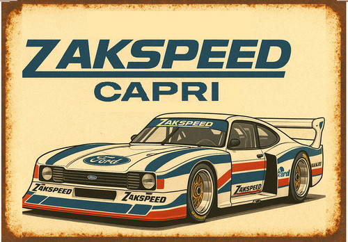 Metal sign ford capri zakspeed - sign,