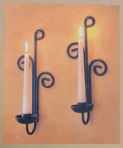 Black metal wall sconces - metal,