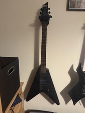 Schecter Diamond Series Damien V-1 Rare guitar, non tremolo model with EMG-HZ