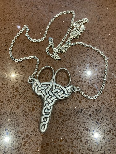 Chatelaine pewter pendant - chatelaine,
