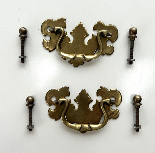 Antique pair brass - pair,