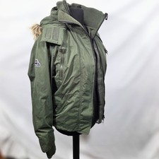 Superdry Mens Mountin + Trail Parka Jacket Faux Fur Khaki Green Hooded rrp £135