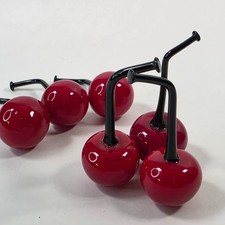 6 Gorgeous 2.3"  Dark Red Art