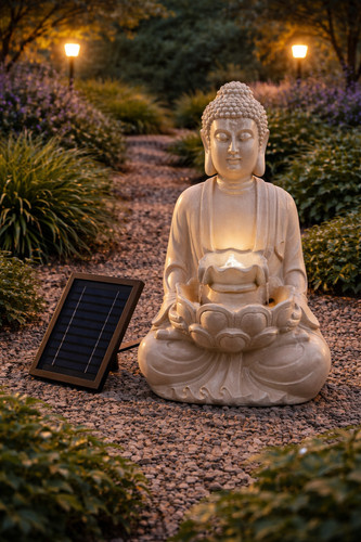 Solar buddha water - buddha, fountain