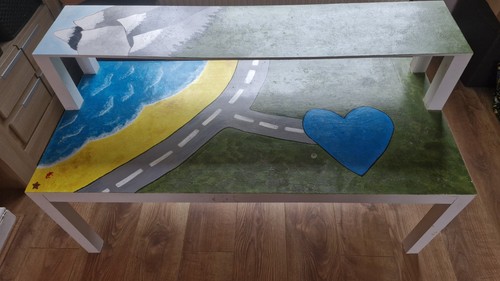 Lego table custom - hand, made