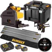 Dewalt DCS520T2 54V Brushless Plunge Saw 2 x 6.0Ah Battery Charger & Accessories