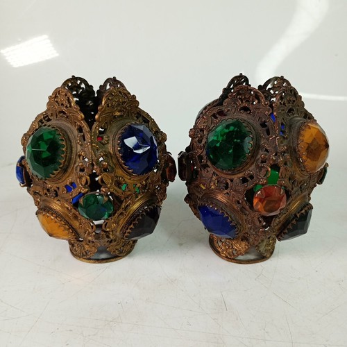 Antique vintage jewelled glass - antique,