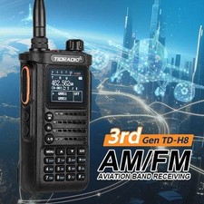 TIDRADIO TD-H8 3rd Edition Vhf UHF AM Radio Preprogrammed Marine Air Band PMR