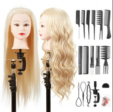 24/28 Inch Salon Hair Training Head Hairdressing Styling Mannequin Doll +Clamp