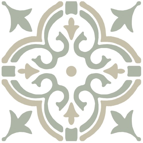 Motif green floor tiles self - tiles,