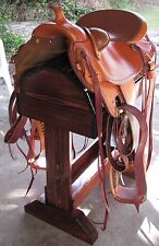 Wood Saddle Stand Red Mahogany