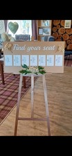 Rustic, wooden find your seat