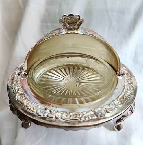 Vintage engraved footed - engraved,