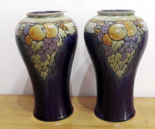 Pair large doulton vases by - pair, of