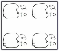 4x Carb Repair Kit for Yamaha FZR 250 R 3LN1-N7 1989-1994