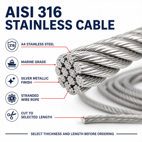 Stainless steel marine wire - stainless,