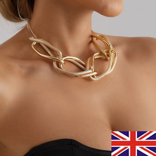Large chunky gold - gold, chain