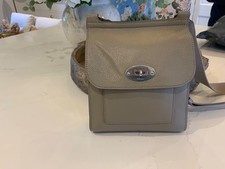 Mulberry Antony crossbody bag. Taupe colour. Small size 18x20 cm