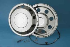 4 x  17.5" Leyland DAF wheel trims hub caps covers Stainless steel