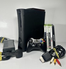Microsoft Xbox 360 Console 1 Controller, Power & AV Cable 5 FREE GAMES