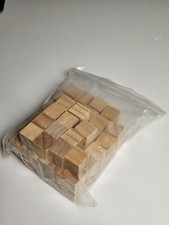 69x Wooden Plain Cubes Cube