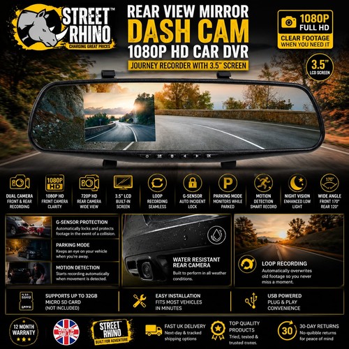 Rear view mirror dash - rear, cam